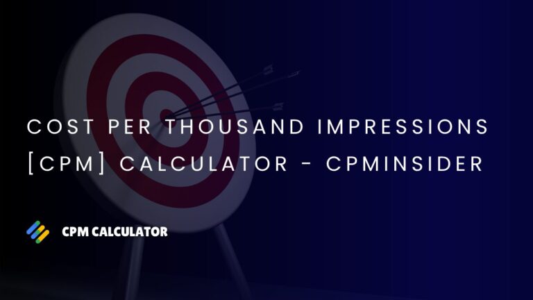 CPMinsider cpm calculator