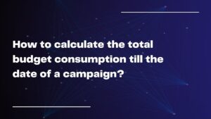 Read more about the article How to calculate the total budget consumption till the date of a campaign?